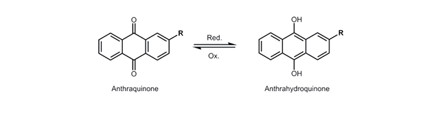 Oxidised and reduced form of  Anthraquinone
