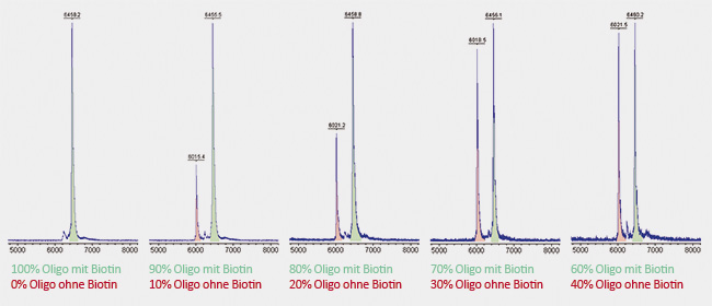 comparison of two oligos with and without biotin 