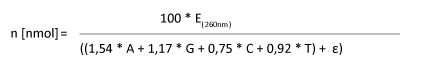 calculation of amount of material